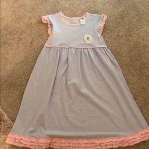 Just Blanks NWT blue striped dress size 8